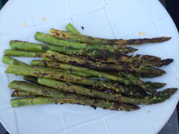 Grilled asparagus