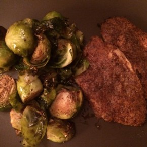 Dijon Chicken with Roasted Balsamic Brussels&nbsp;Sprouts