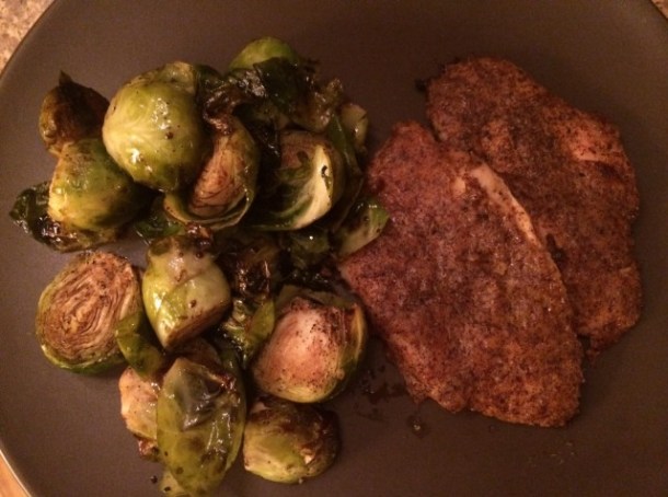 Dijon Chicken with Brussels Sprouts