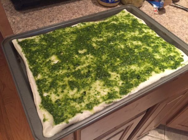 Pesto dough