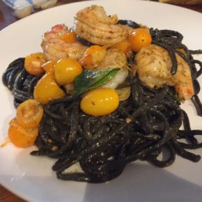 Squid Ink Pasta with Fiery&nbsp;Shrimp